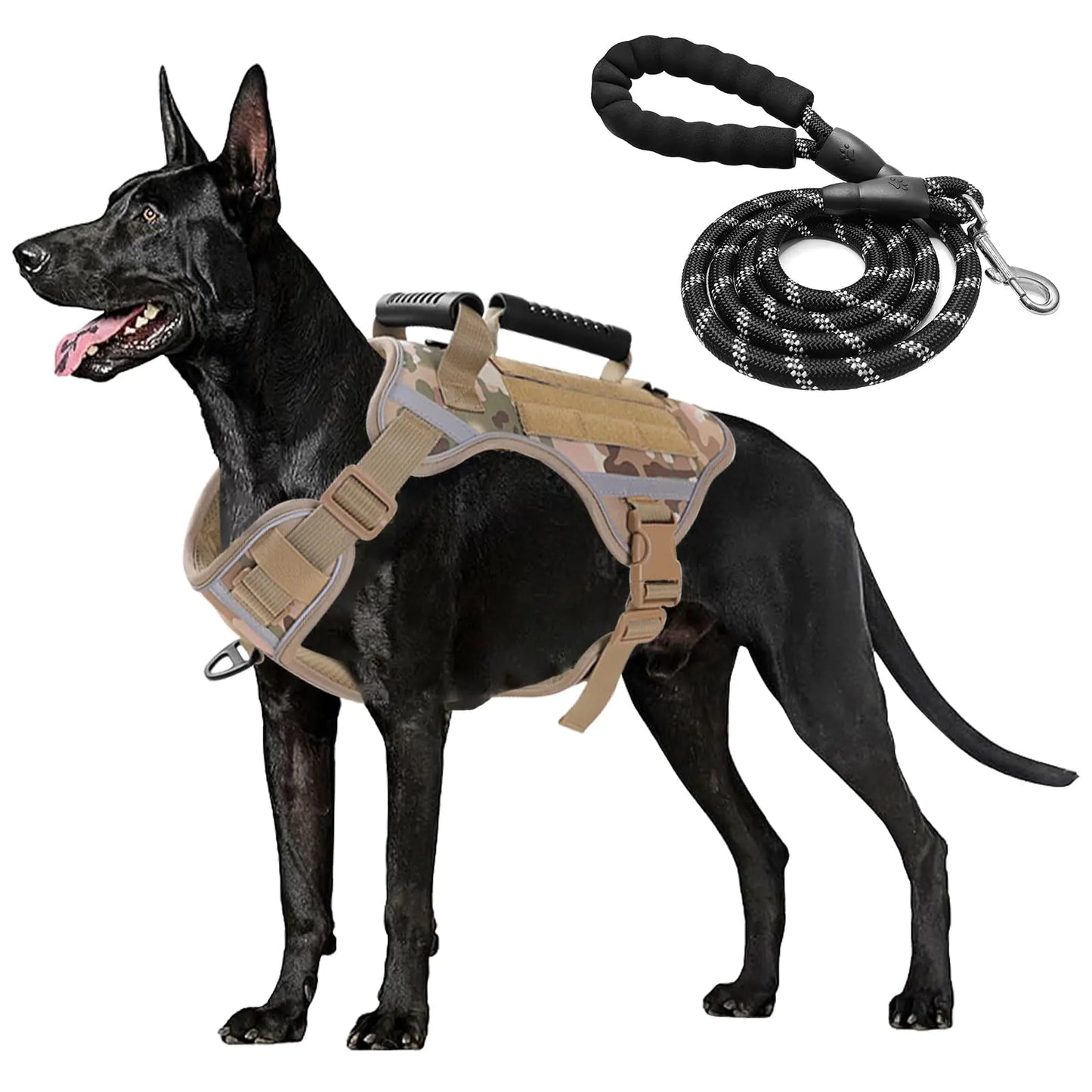 VMax PowerPup XL Dog Harness - Camo Service Vest with Free Leash - Shopinapets VMax PowerPup XL Dog Harness - Camo Service Vest with Free Leash Shopinapets #