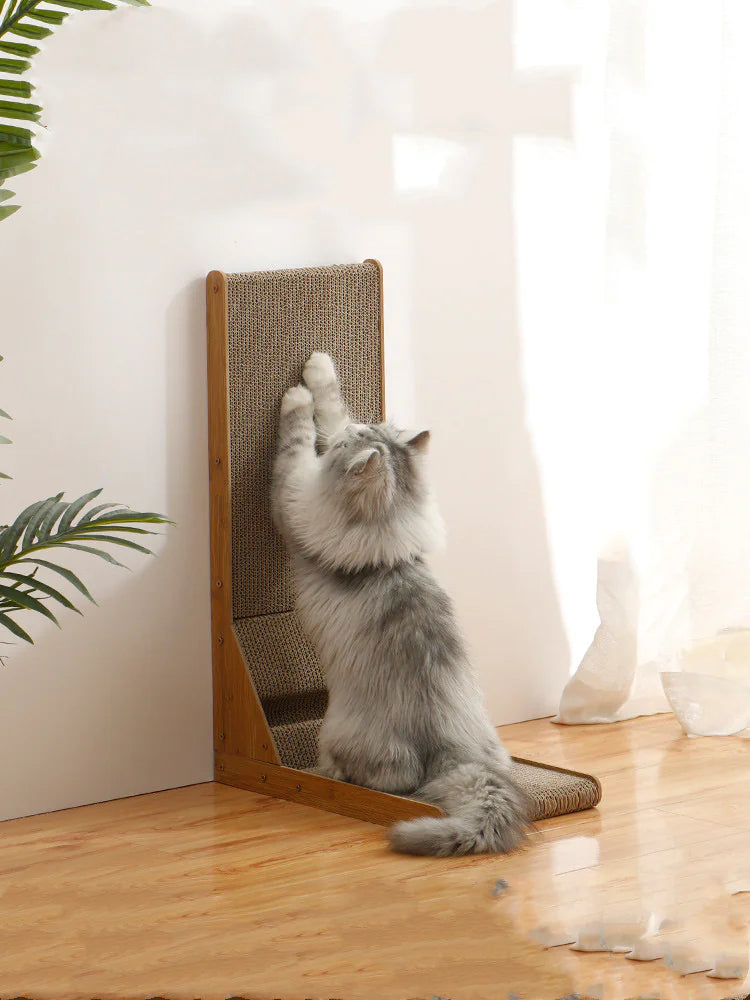 Vertical Scratching Board - Shopinapets Discover the ultimate scratching experience for your cat with our vertical scratching board. Expertly designed with durability in mind, it boasts an L-shaped layout that is perfect for maximizing space and promoting your cat's natural scratching instincts. Vertical Scratching Board Shopinapets #