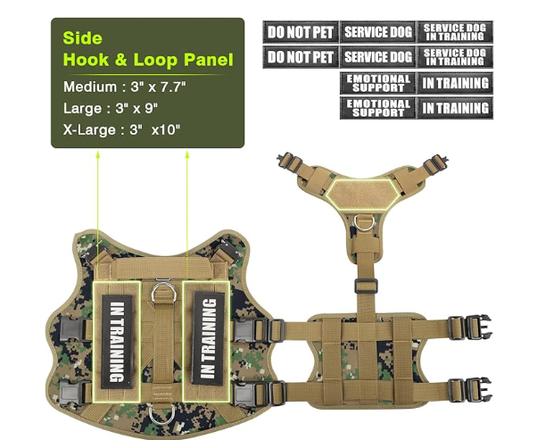WINSEE Tactical No-Pull Dog Harness Kit with Leash and Patches - Shopinapets WINSEE Tactical No-Pull Dog Harness Kit with Leash and Patches Shopinapets #