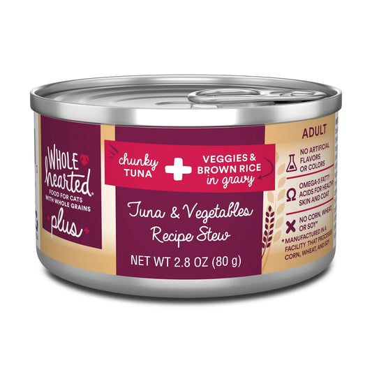 WholeHearted Plus Tuna & Veggie Stew Cat Food 12-Pack - Shopinapets