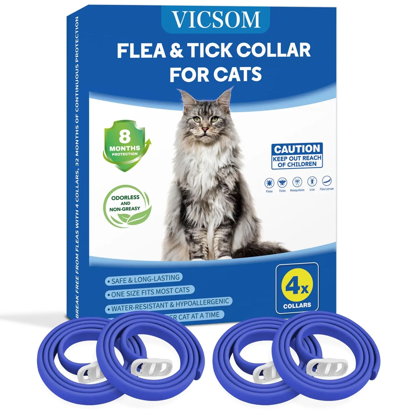 QuadGuard Cat Flea & Tick Collars - Shopinapets