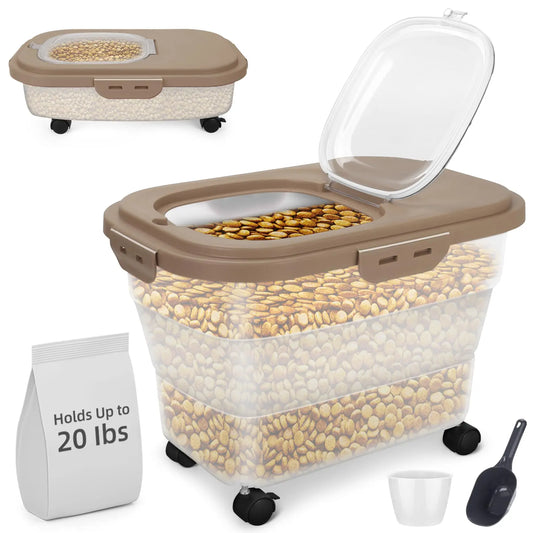 PetPro Collapsible Food Keeper with Wheels - Shopinapets