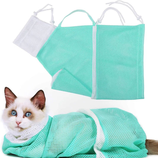 Adjustable Cat Bathing Mesh Bag