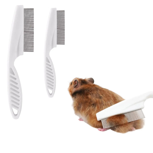 PetPal Dual Steel Grooming Combs for Small Pets - 2-Pack White - Shopinapets