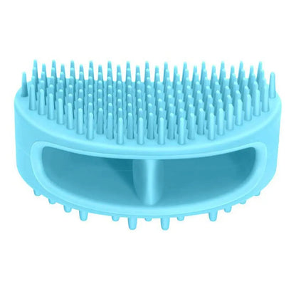 Dog Brush & Cat Brush Soft Silicone Dog & Cat Grooming Brush Pet Bath & Massage Brush for Cats and Dogs with Short or Long Hair Cat Slicker Shedding Hair Brush Blue - Shopinapets