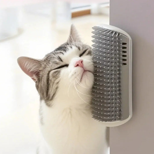 ROLUXENTIA Cat Grooming Wall Roller - Self-Cleaning Hair Removal Brush & Massage Toy - Grey