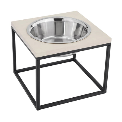 Sam's Elevated Pet Feeder - Brown Stainless Steel