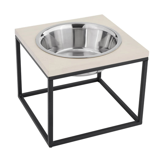 Sam's Elevated Pet Feeder - Brown Stainless Steel