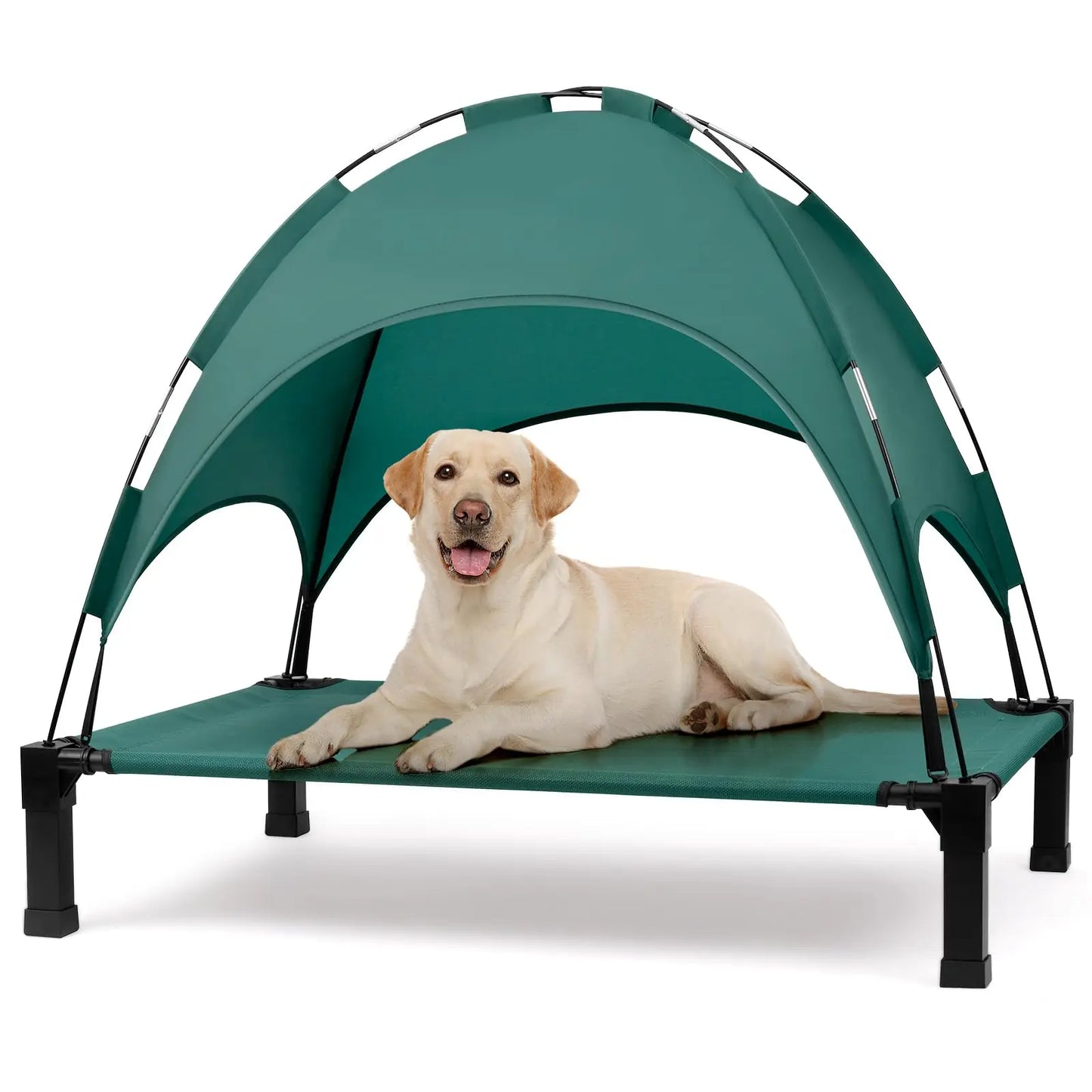 Heeyoo CoolAir Elevated Pet Cot with Canopy - Shopinapets