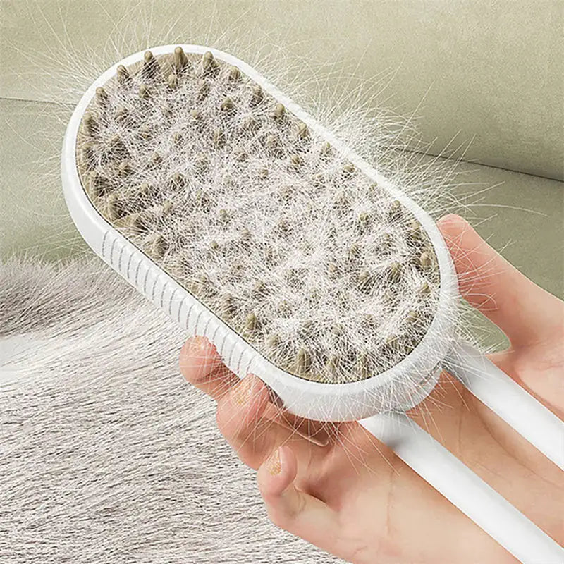 Steam Brush Electric Spray  - Pet  Massage - Grooming Comb  - Hair Removal