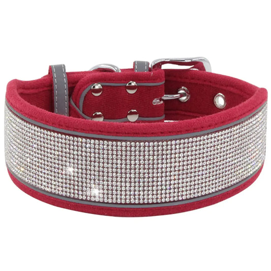 GlamRuff Reflective Rhinestone Dog Collar - Shopinapets
