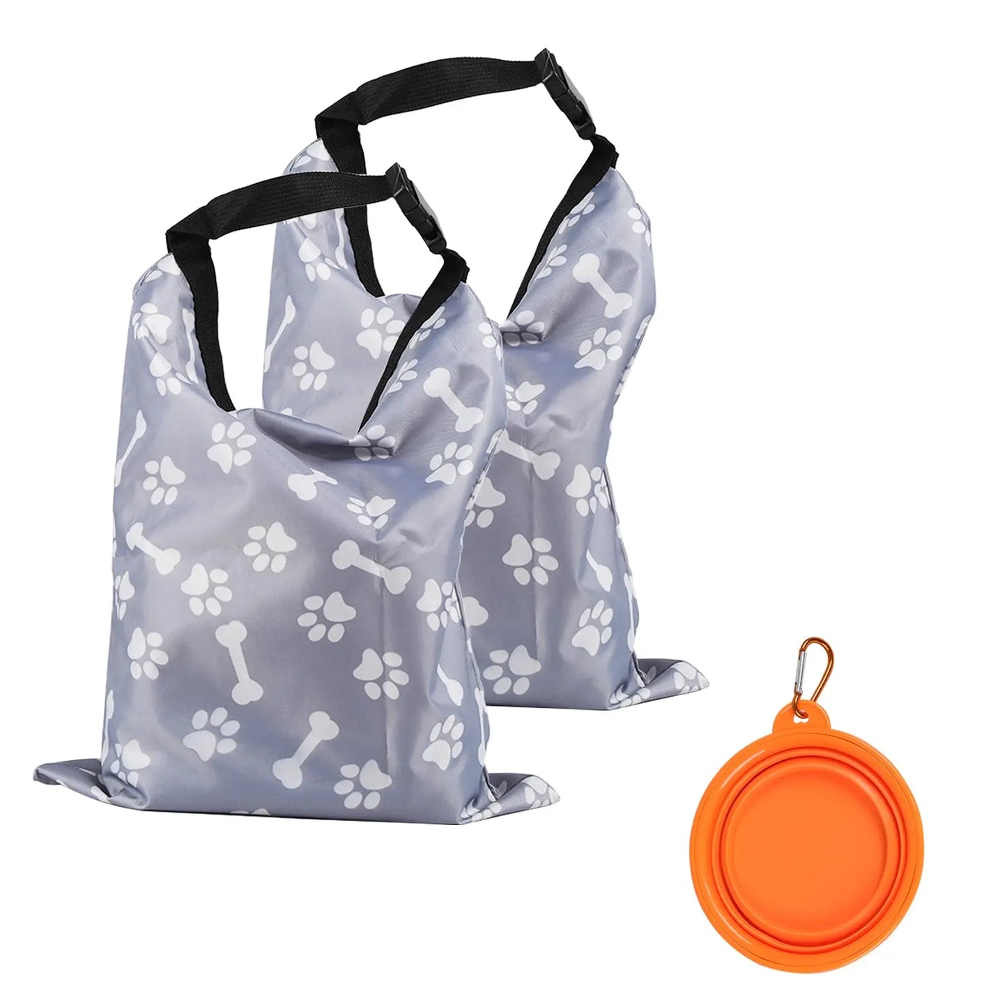 Dual Pack Dog Travel Kit with Airtight Food Storage - Shopinapets