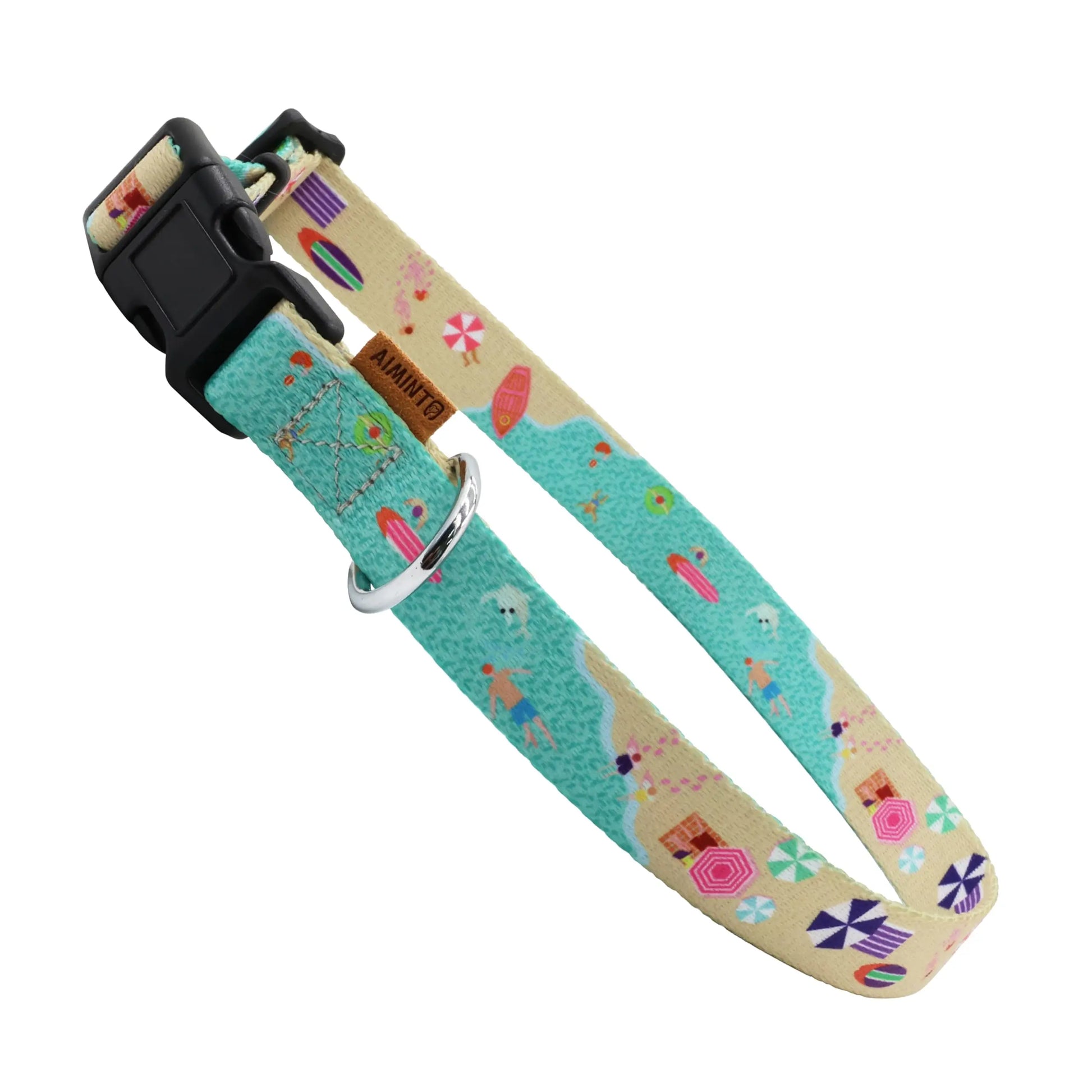 Aiminto Beach Bliss Dog Collar - Soft, Adjustable & Quick-Release - Shopinapets