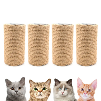 4-Pack 5'' Natural Sisal Cat Scratch Posts - Shopinapets