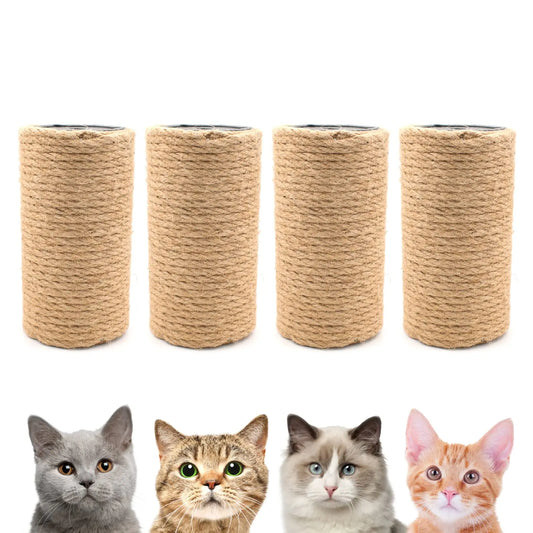 4-Pack 5'' Natural Sisal Cat Scratch Posts - Shopinapets