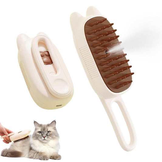 3-in-1 Pet Steam Brush for Dogs and Cats - Shedding Massage, Grooming, Water Sprayer - Shopinapets  3-in-1 Pet Steam Brush for Dogs and Cats - Shedding Massage, Grooming, Water Sprayer Shopinapets #