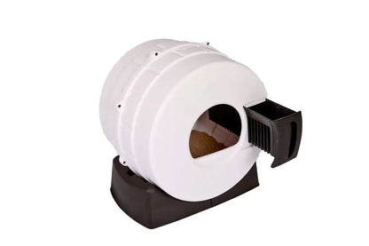 QuickTurn Cat Litter Box in White - Shopinapets