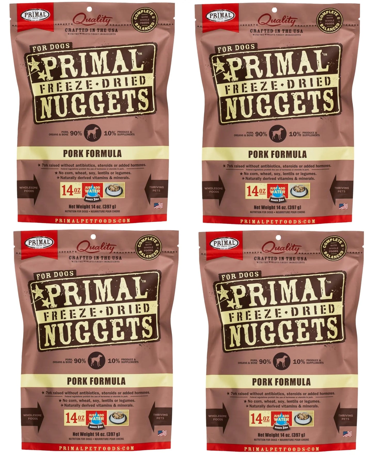 Primal Pork Freeze-Dried Dog Food Nuggets - Shopinapets