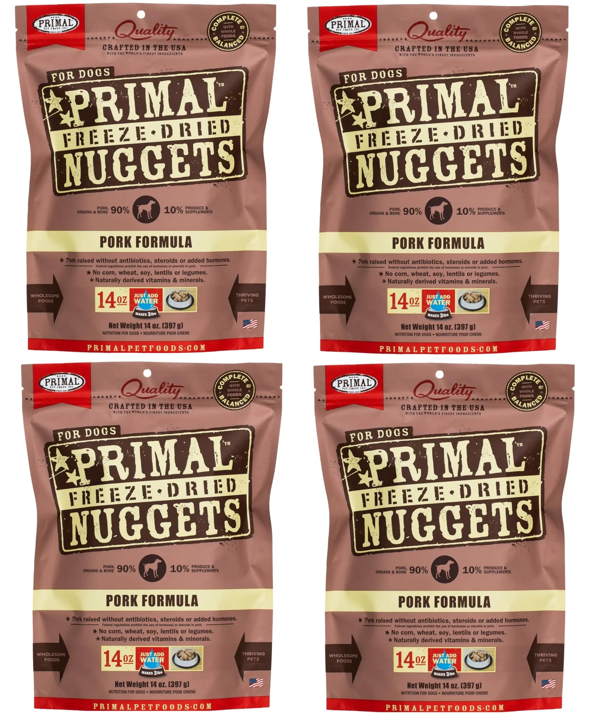 Primal Pork Freeze-Dried Dog Food Nuggets - Shopinapets