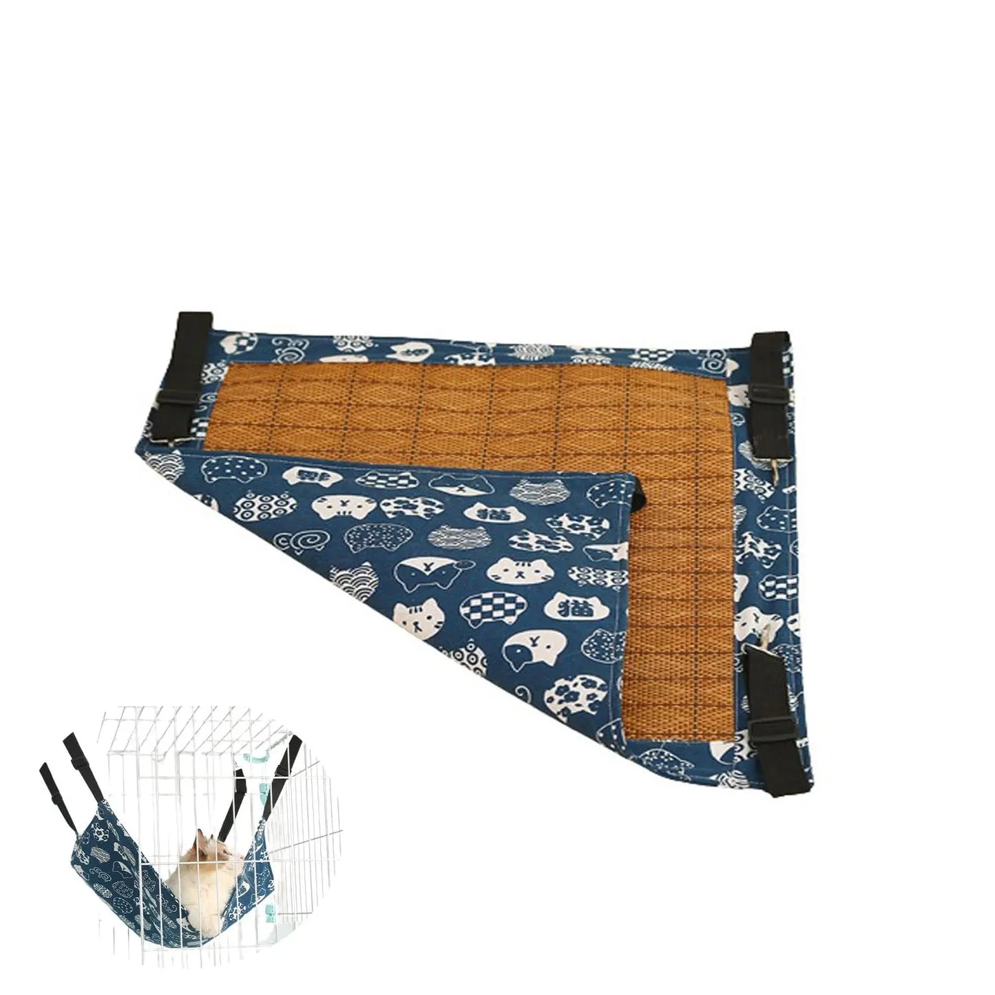 CozyRattan Pet Hammock - Reversible Cooler Bed - Shopinapets