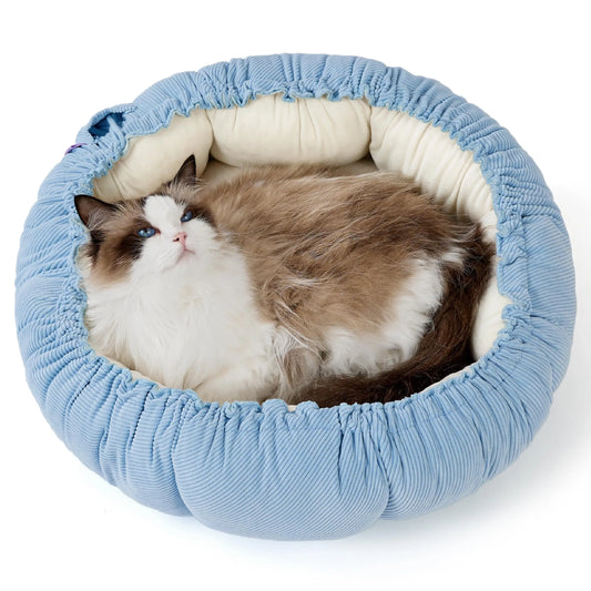 Lesure Reversible Cat Nest - 2-in-1 Cozy & Washable Pet Bed