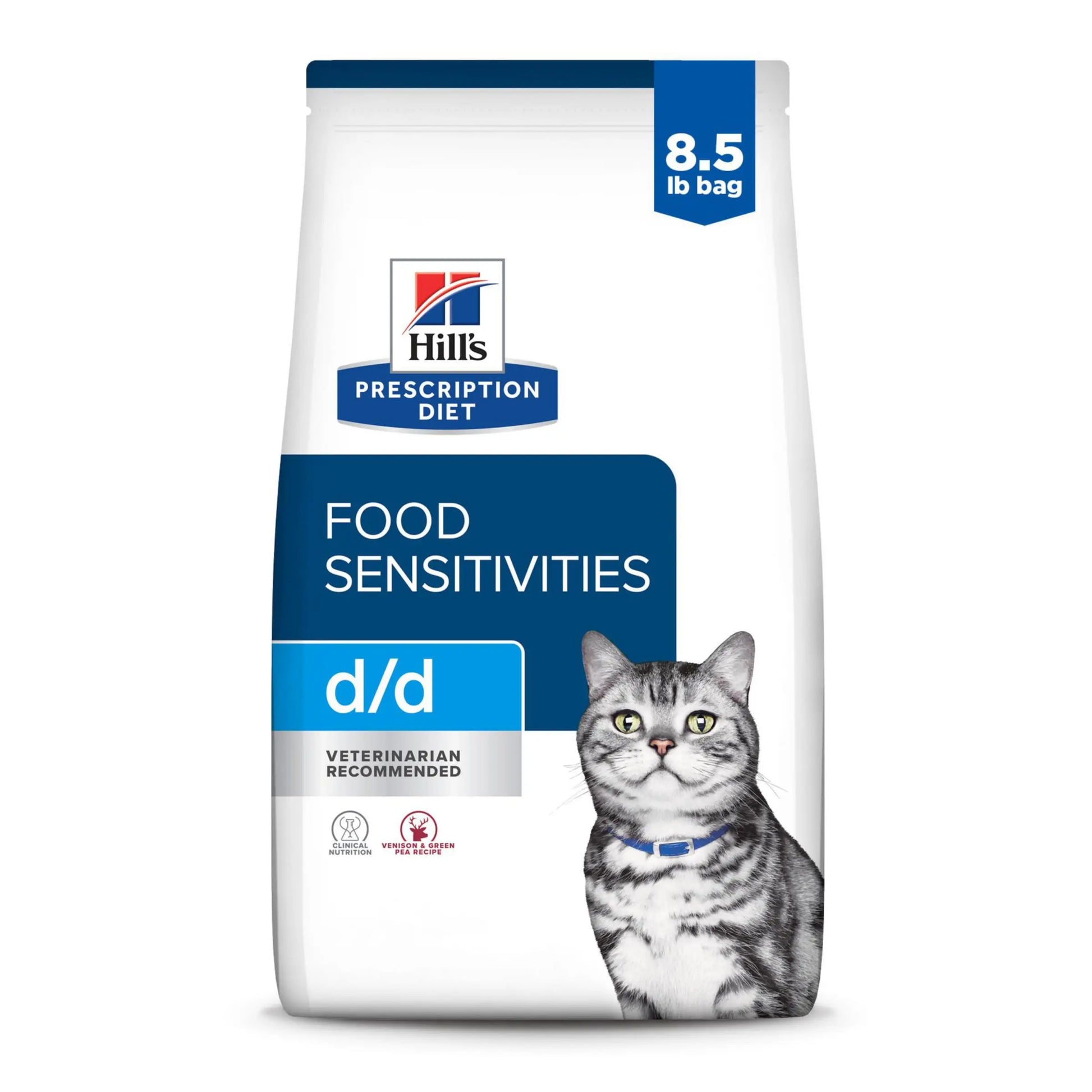 Hills Prescription Diet d/d Venison & Pea Dry Cat Food 8.5lb - Shopinapets