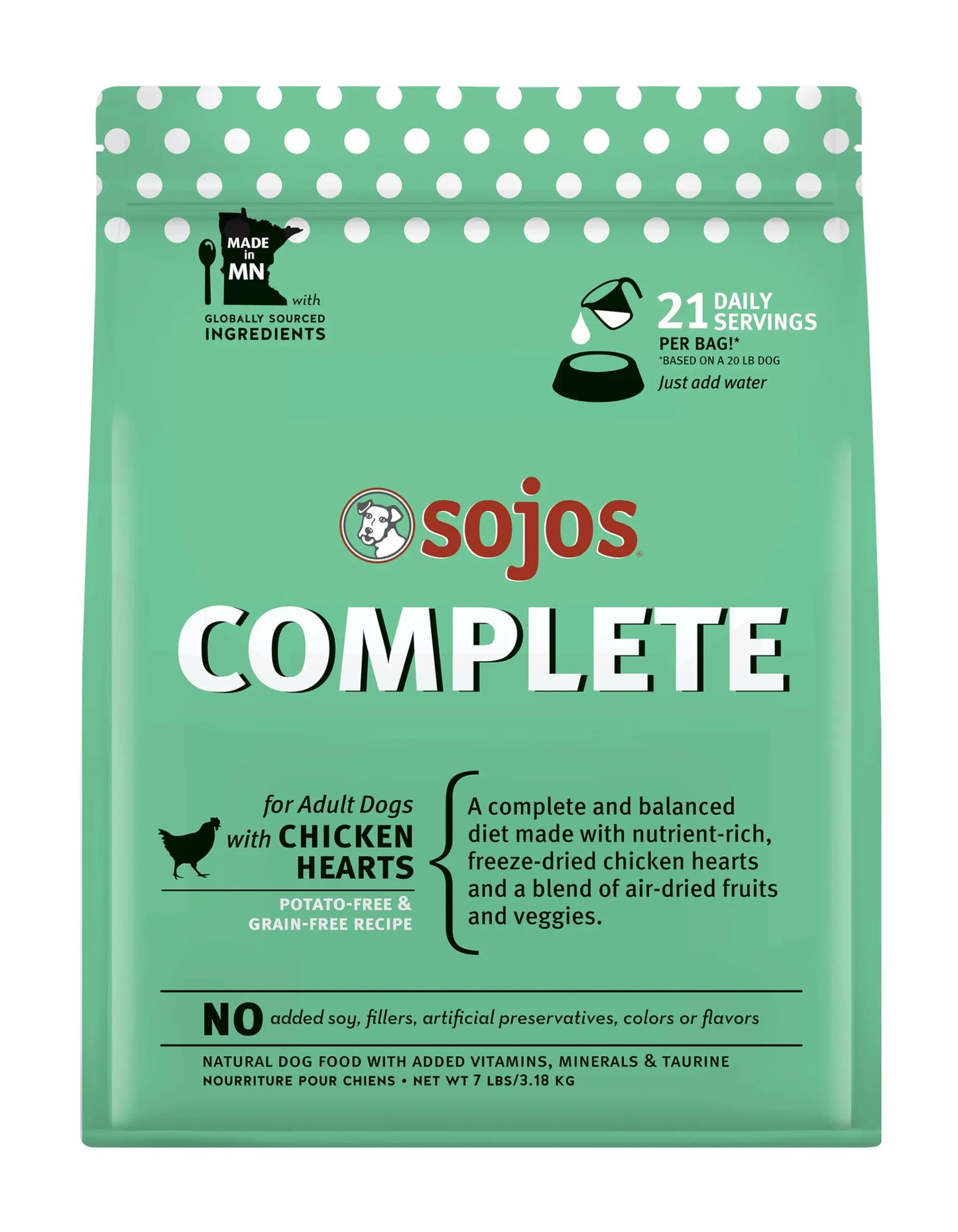 Sojos Chunky Chicken Mix Freeze-Dried Dog Food 7 lb - Shopinapets