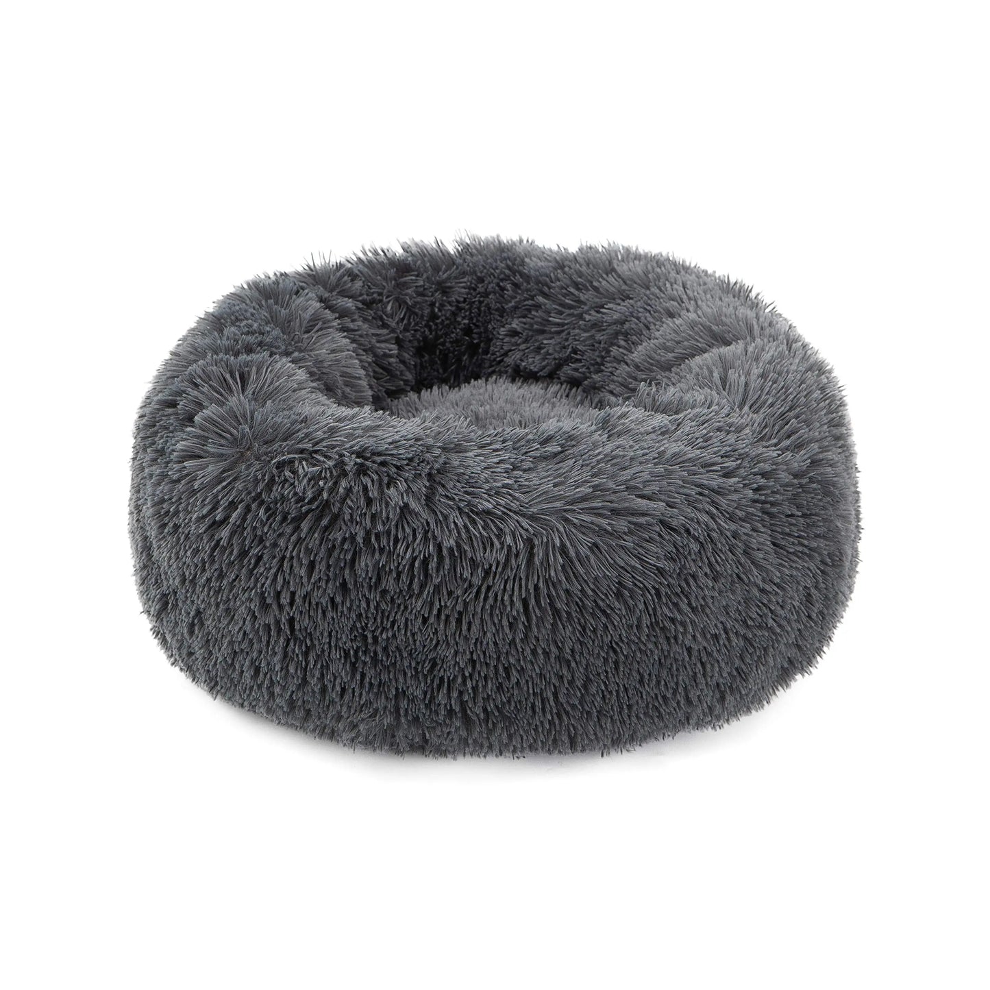 Plush Donut Cuddler Pet Bed XL Deep Grey - Shopinapets