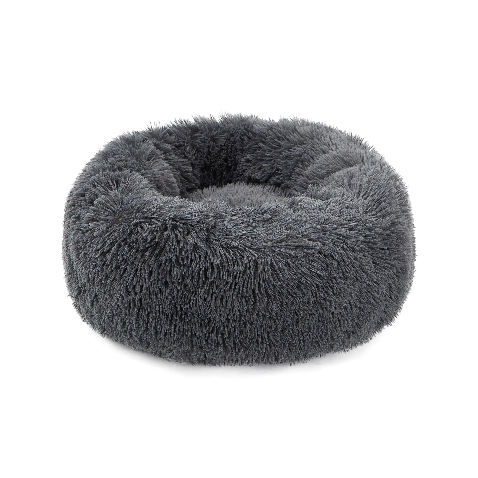 Plush Donut Cuddler Pet Bed XL Deep Grey - Shopinapets