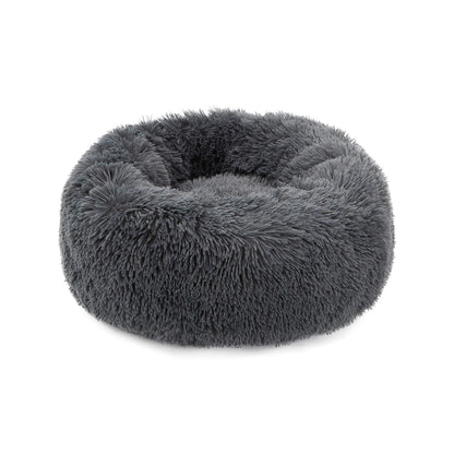 Plush Donut Cuddler Pet Bed XL Deep Grey - Shopinapets