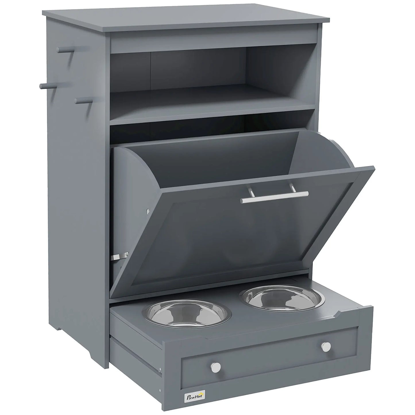 PawHut Pet Feeder Locker & Food Storage - Shopinapets