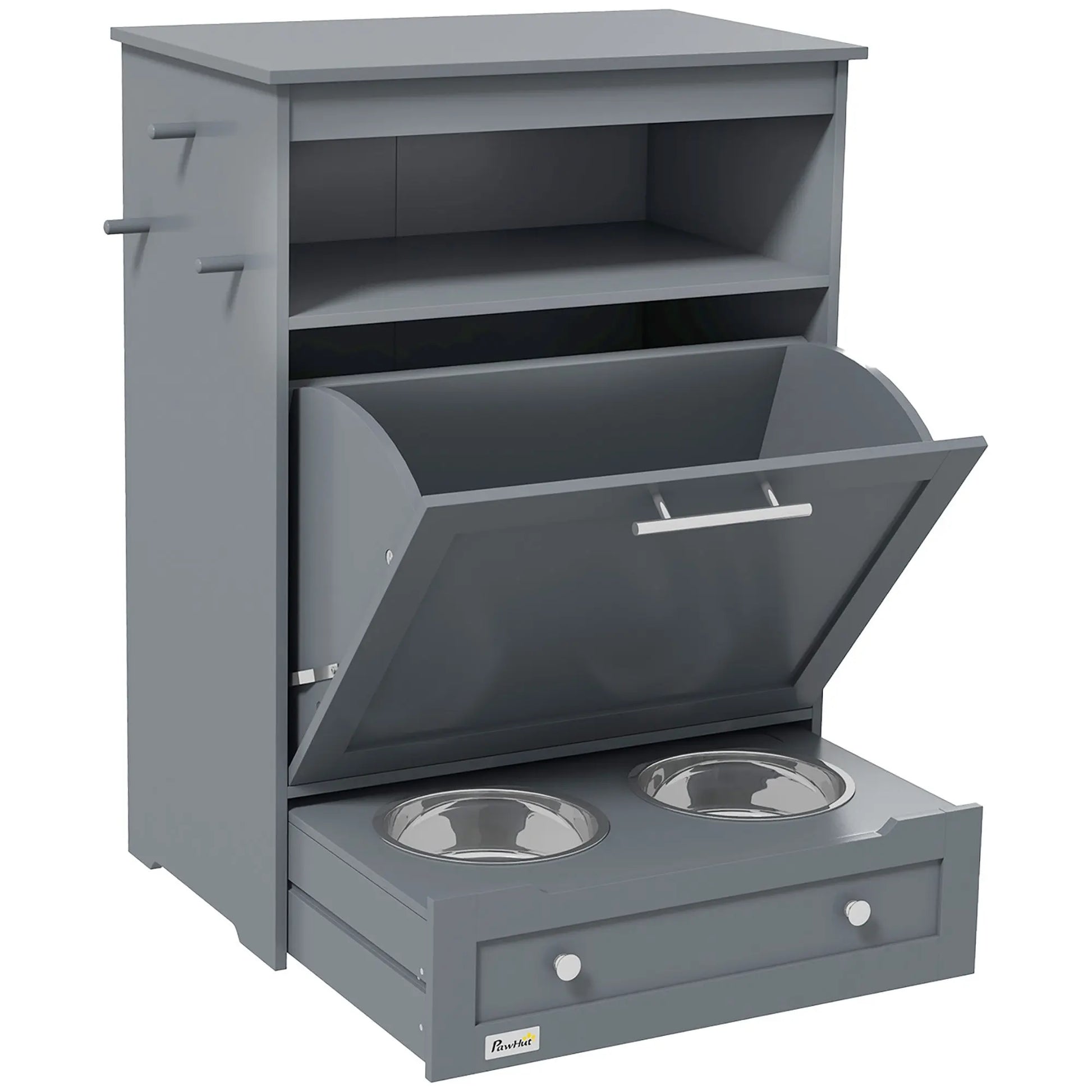 PawHut Pet Feeder Locker & Food Storage - Shopinapets