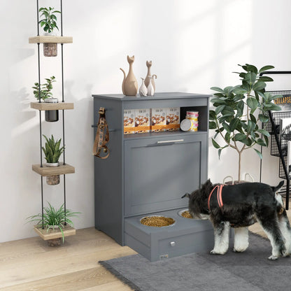 PawHut Pet Feeder Locker & Food Storage - Shopinapets
