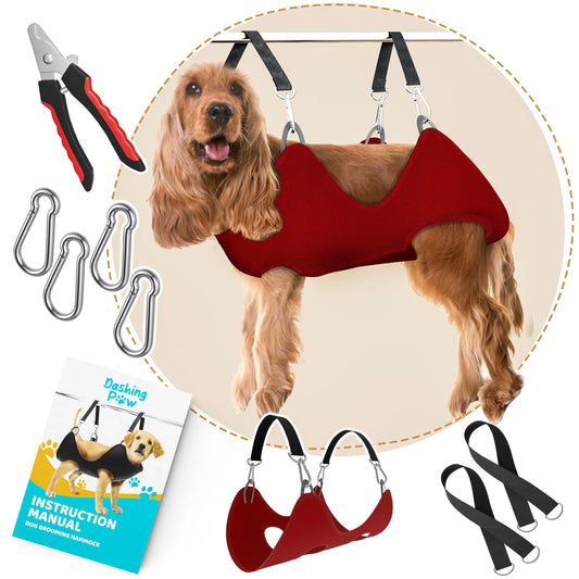 Comfort Groom Hammock - Secure Dog Grooming Sling with Superior Clips & Straps - Shopinapets