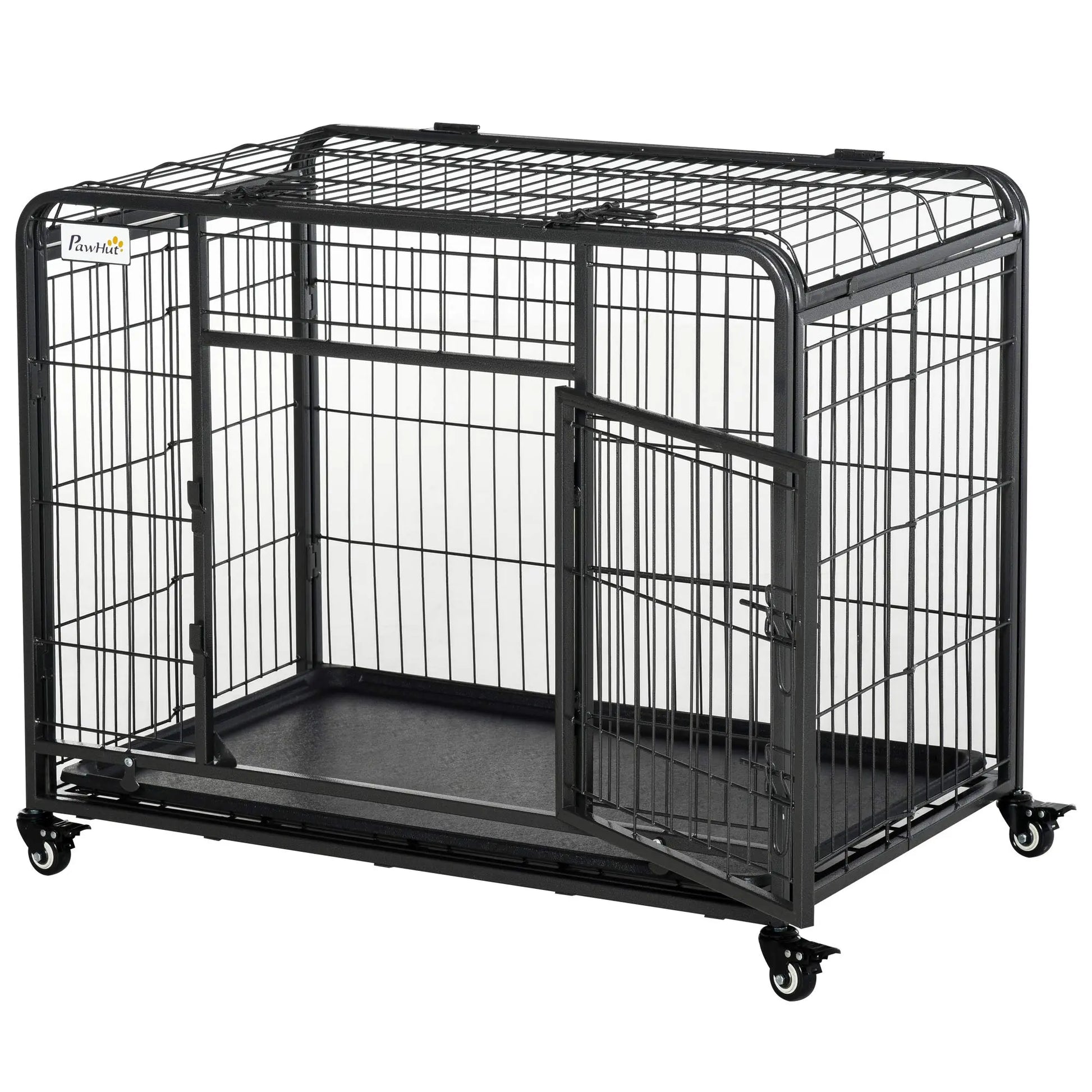 PawHut Folding Design Heavy Duty Metal Dog Cage Crate & Kennel - Shopinapets