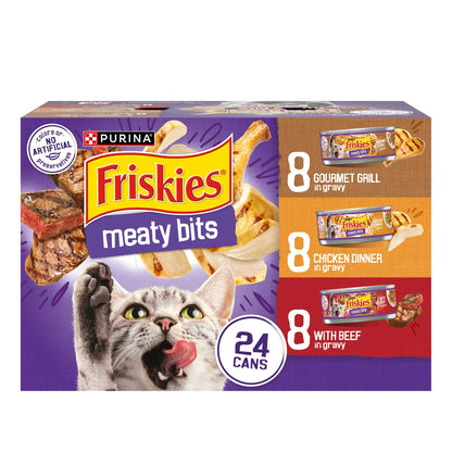 Purina Friskies Savory Meaty Morsels Wet Cat Food - 24 Pack - Shopinapets