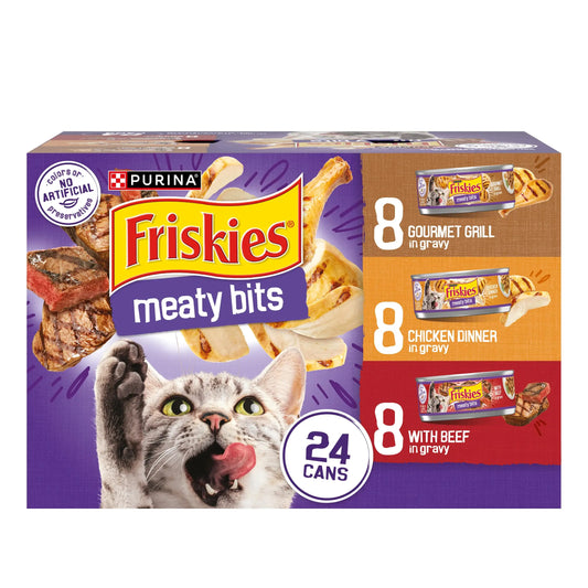 Purina Friskies Savory Meaty Morsels Wet Cat Food - 24 Pack - Shopinapets