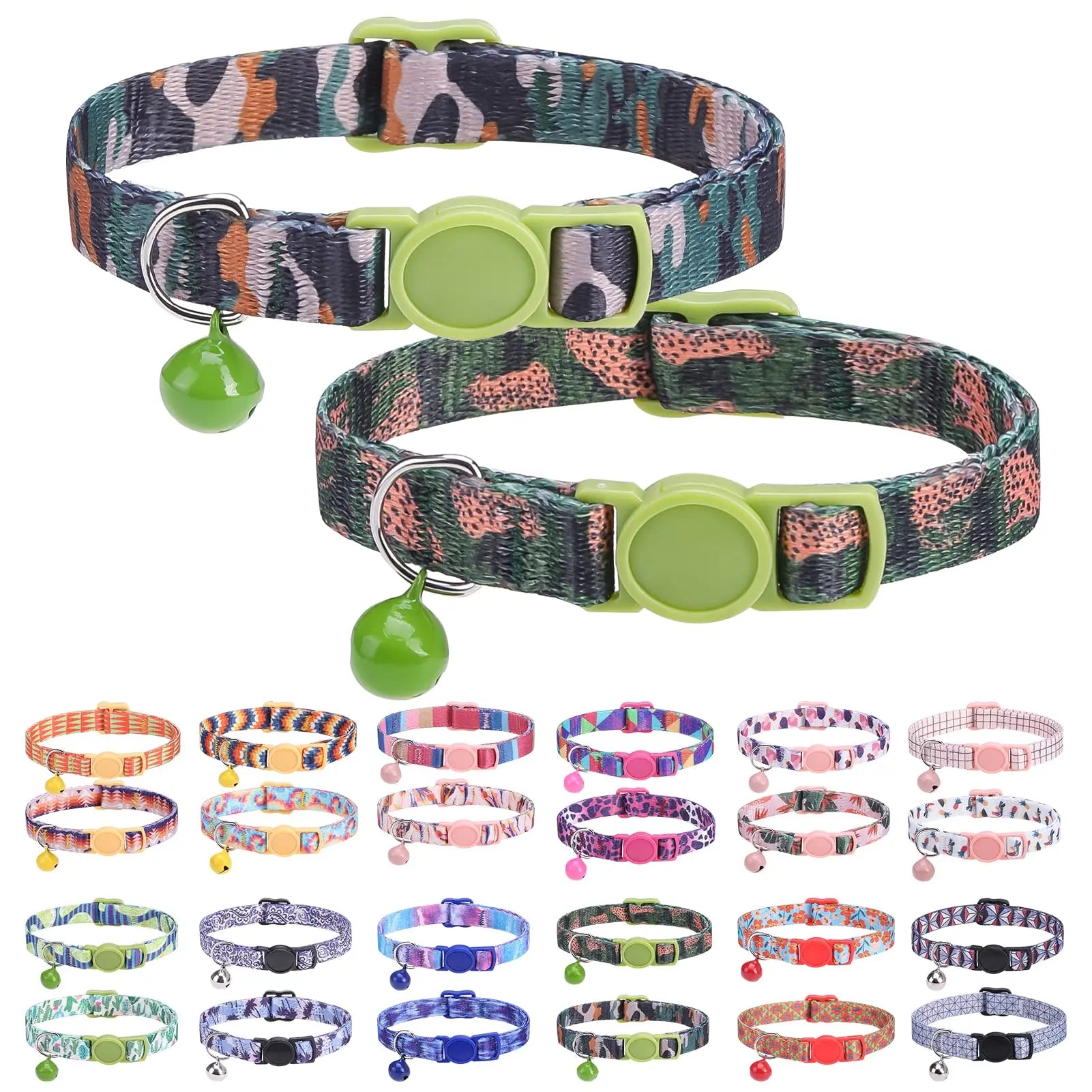 DILLYBUD Adjustable Cat Collars with Safety Release - Shopinapets