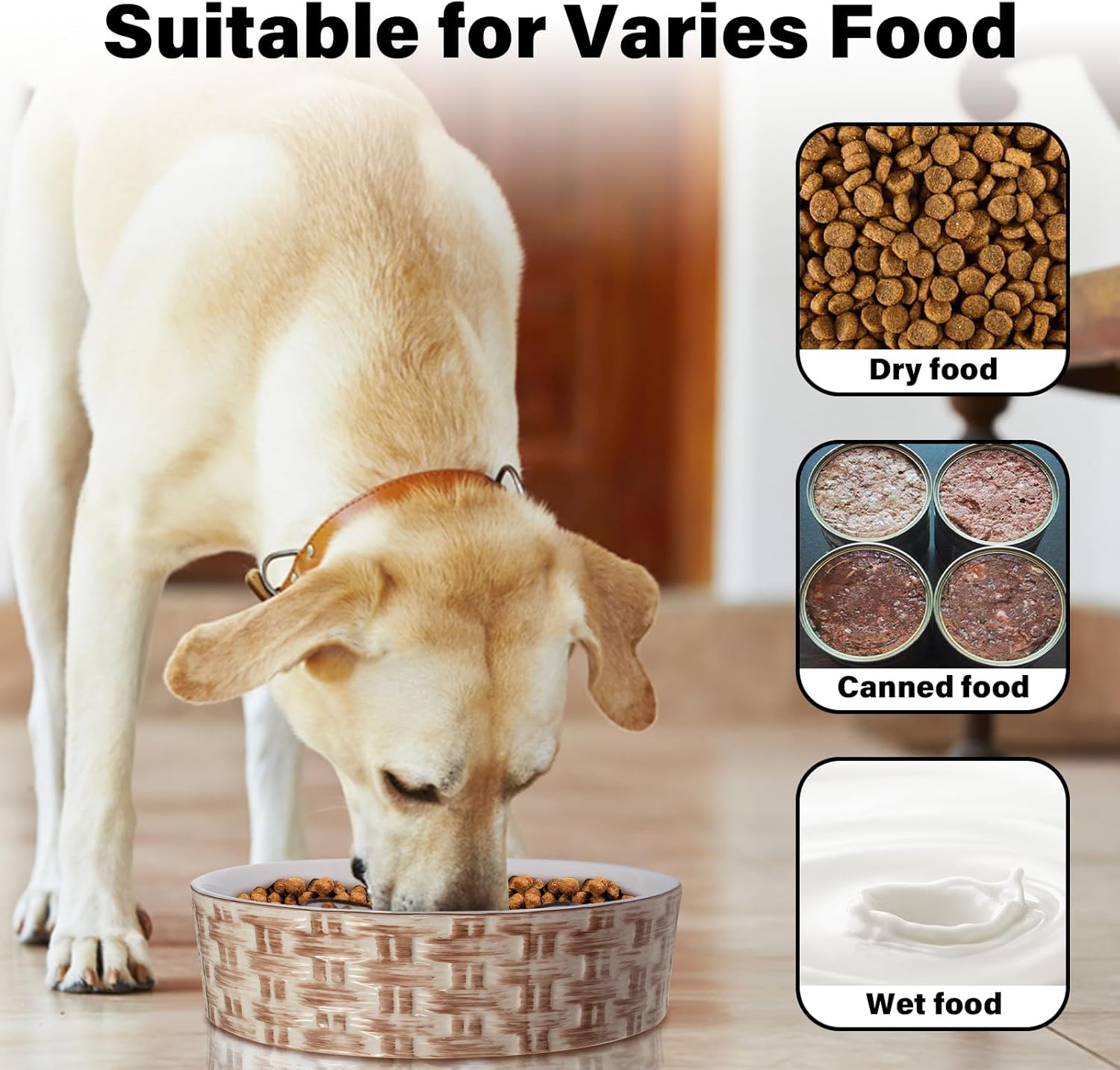 Ceramic Slow Feeder Bowl for Medium Large Dog, Anti-Choking, Non-Slip - Shopinapets  Ceramic Slow Feeder Bowl for Medium Large Dog, Anti-Choking, Non-Slip Shopinapets #