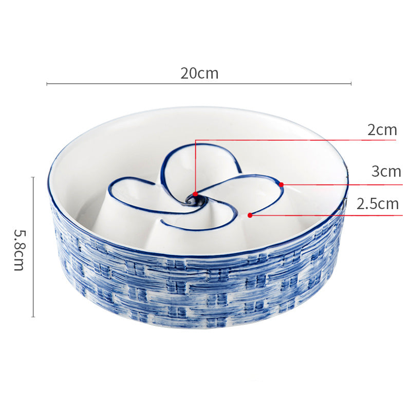 Ceramic Slow Feeder Bowl for Medium Large Dog, Anti-Choking, Non-Slip - Shopinapets  Ceramic Slow Feeder Bowl for Medium Large Dog, Anti-Choking, Non-Slip Shopinapets #