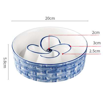 Ceramic Slow Feeder Bowl for Medium Large Dog, Anti-Choking, Non-Slip - Shopinapets  Ceramic Slow Feeder Bowl for Medium Large Dog, Anti-Choking, Non-Slip Shopinapets #