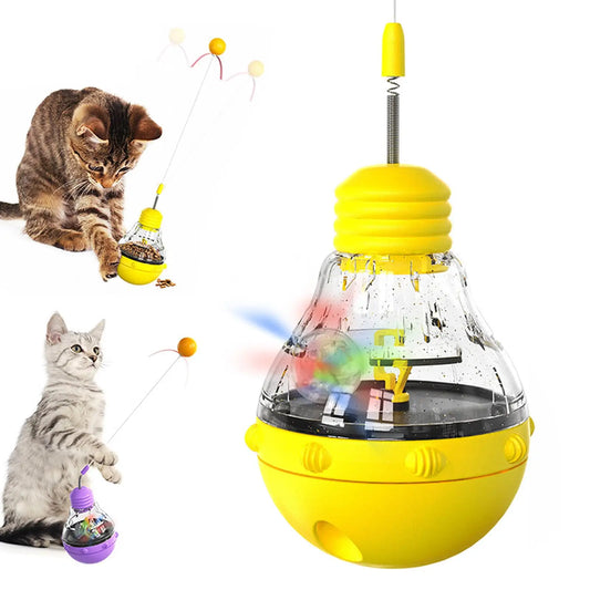 Toulideifaria Cat Play and Feed Toy - interactive cat toy - Shopinapets