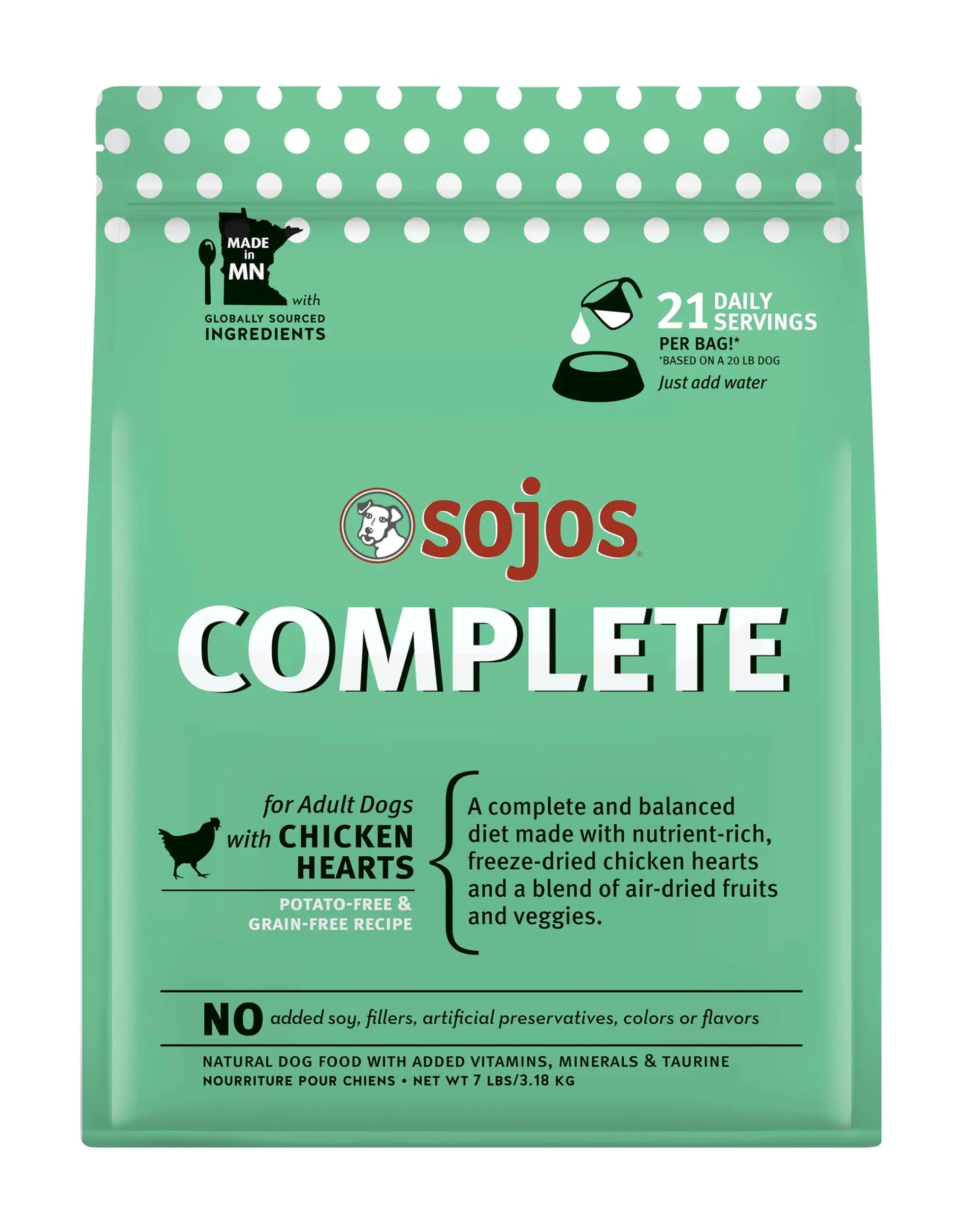 Sojos Chunky Chicken Mix Freeze-Dried Dog Food 7 lb - Shopinapets