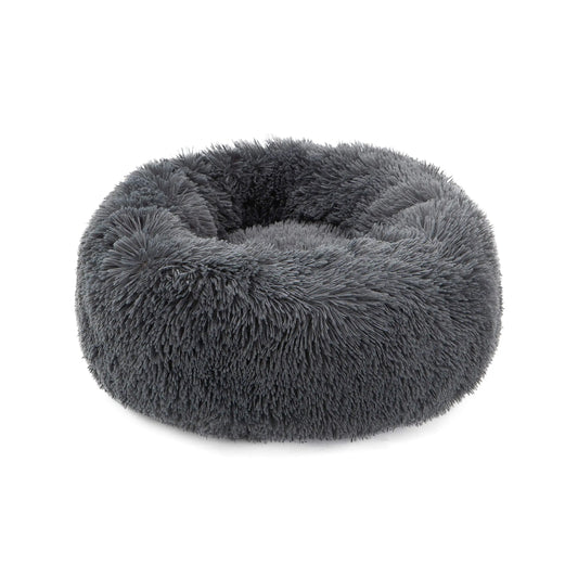 Plush Donut Cuddler Pet Bed XL Deep Grey - Shopinapets