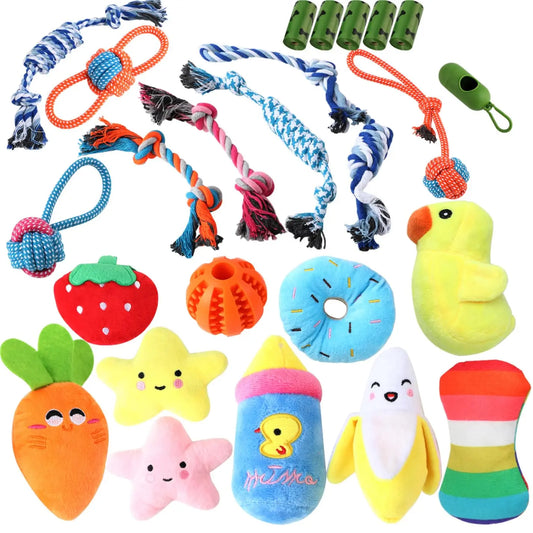 SYLAWE 24pc Puppy Chew Toy Collection for Teething