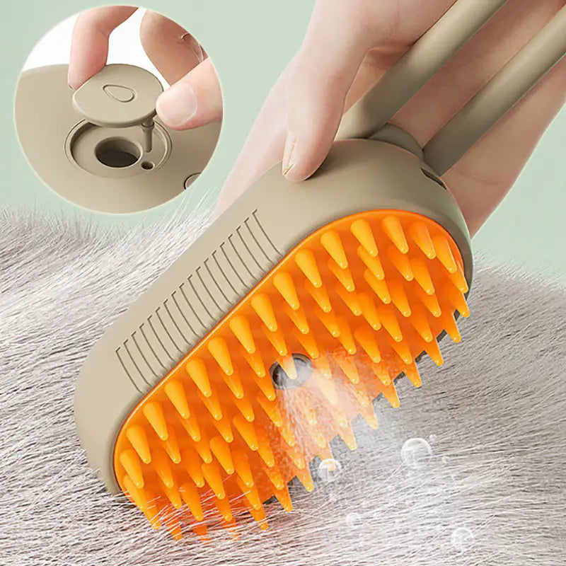 Steam Brush Electric Spray  - Pet  Massage - Grooming Comb  - Hair Removal