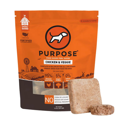 PURPOSE Grain-Free Raw Chicken Dog Food - Shopinapets
