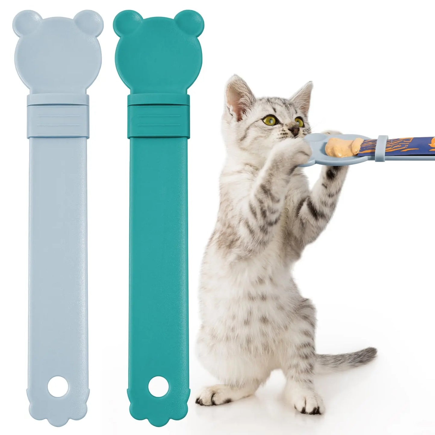 PURRFECT Squeeze Treat Spoon for Cats - Multifunctional Wet Cat Food Dispenser with Storage - Shopinapets