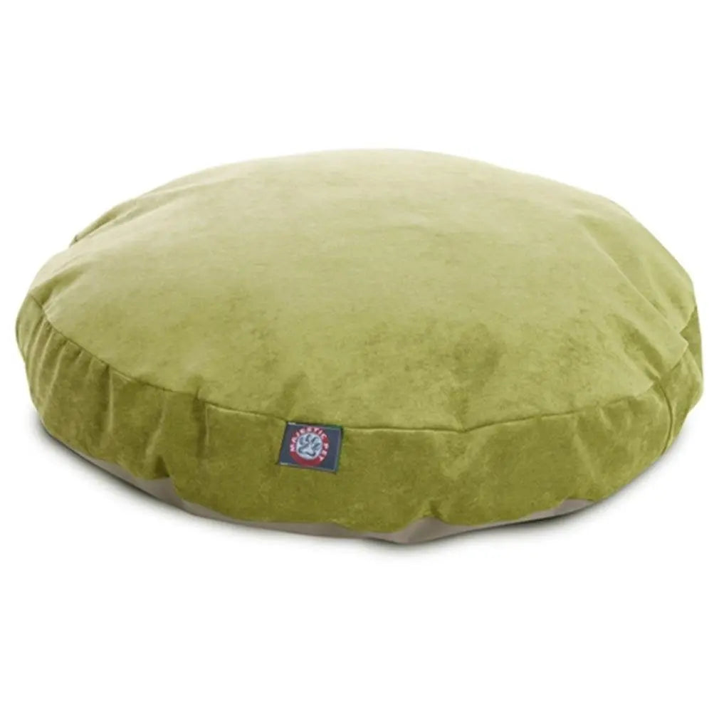 Apple Villa Plush Round Dog Bed - Shopinapets