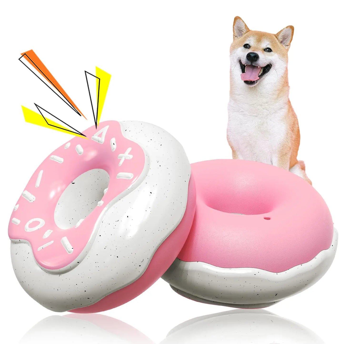 ToughChew Doughnut Dog Toy - Pink